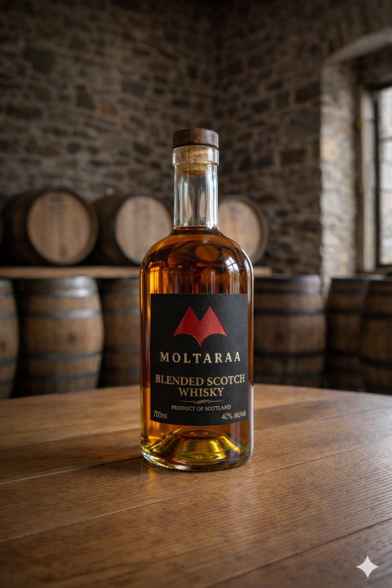 Moltaraa black blended scotch whiskey